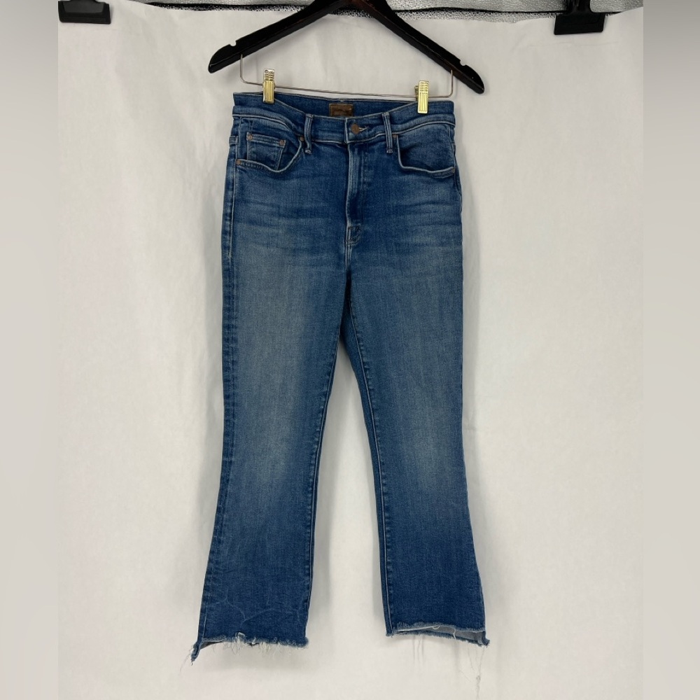 MOTHER the insider crop step fray - work hard play hard wash